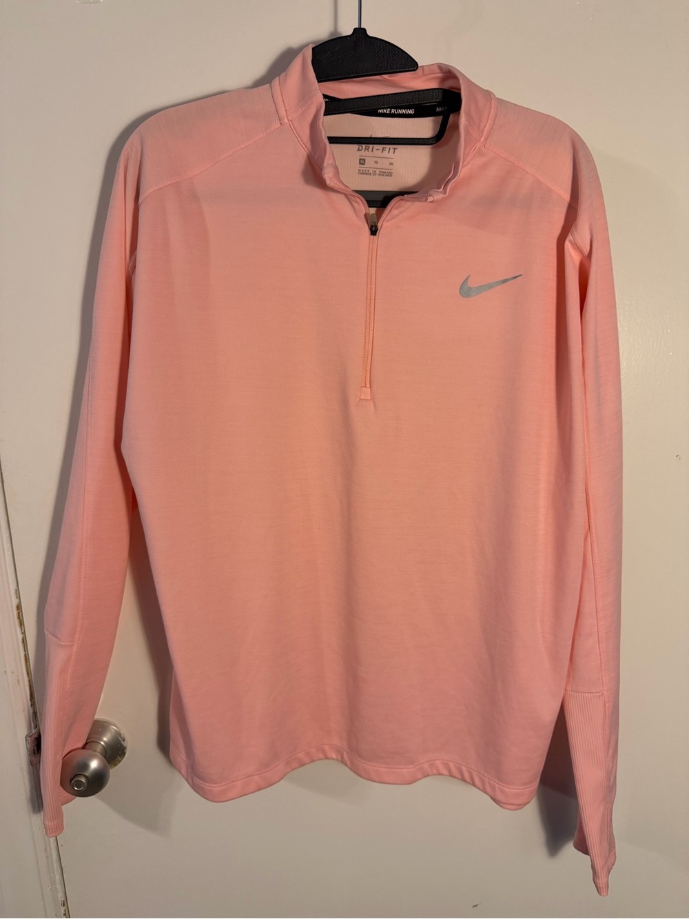 Nike Pink Dri-FIT Quarter-Zip Running Top XL